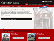 Tablet Screenshot of cliftonhousing.com